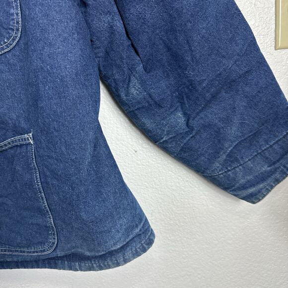 Vintage Carhartt Jacket XXL Denim Blanket Lined Work Barn Chore Coat Distressed - Picture 6 of 14